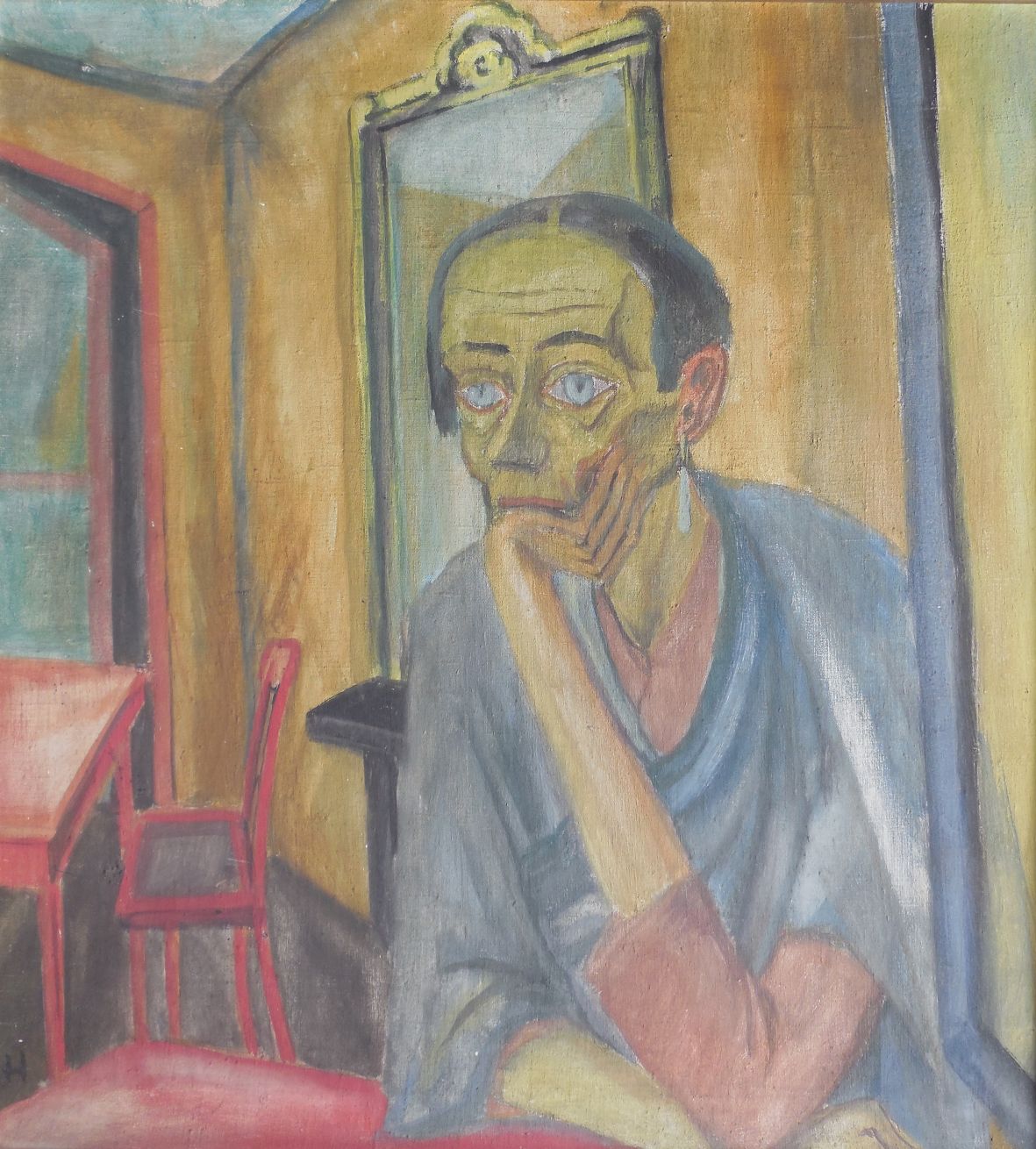 Erich Heckel, Die Alte, 1915, tempera op doek. Verzameling P. Florizoone -® SABAM Belgium, 2014